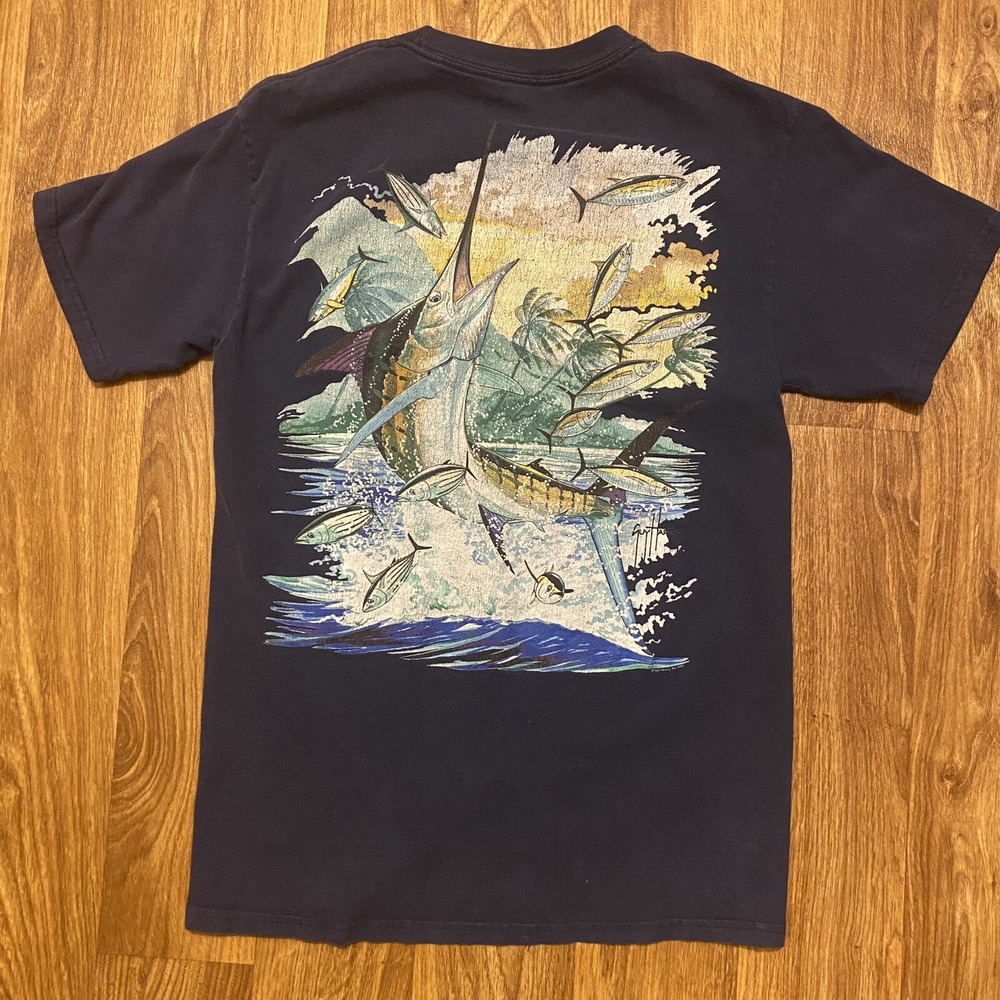 Y2K Guy Harvey Shirt Adult Small‎ Fishing Hiking Outdoors Nature 2008